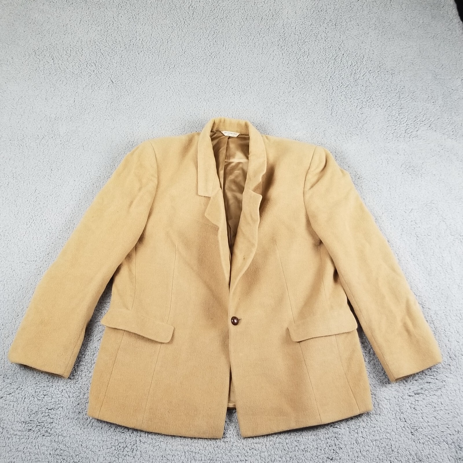 Vintage 1960s 100% Camel Hair Blazer Corporate Woman Hartmarx VTG Sz 16 Flaw