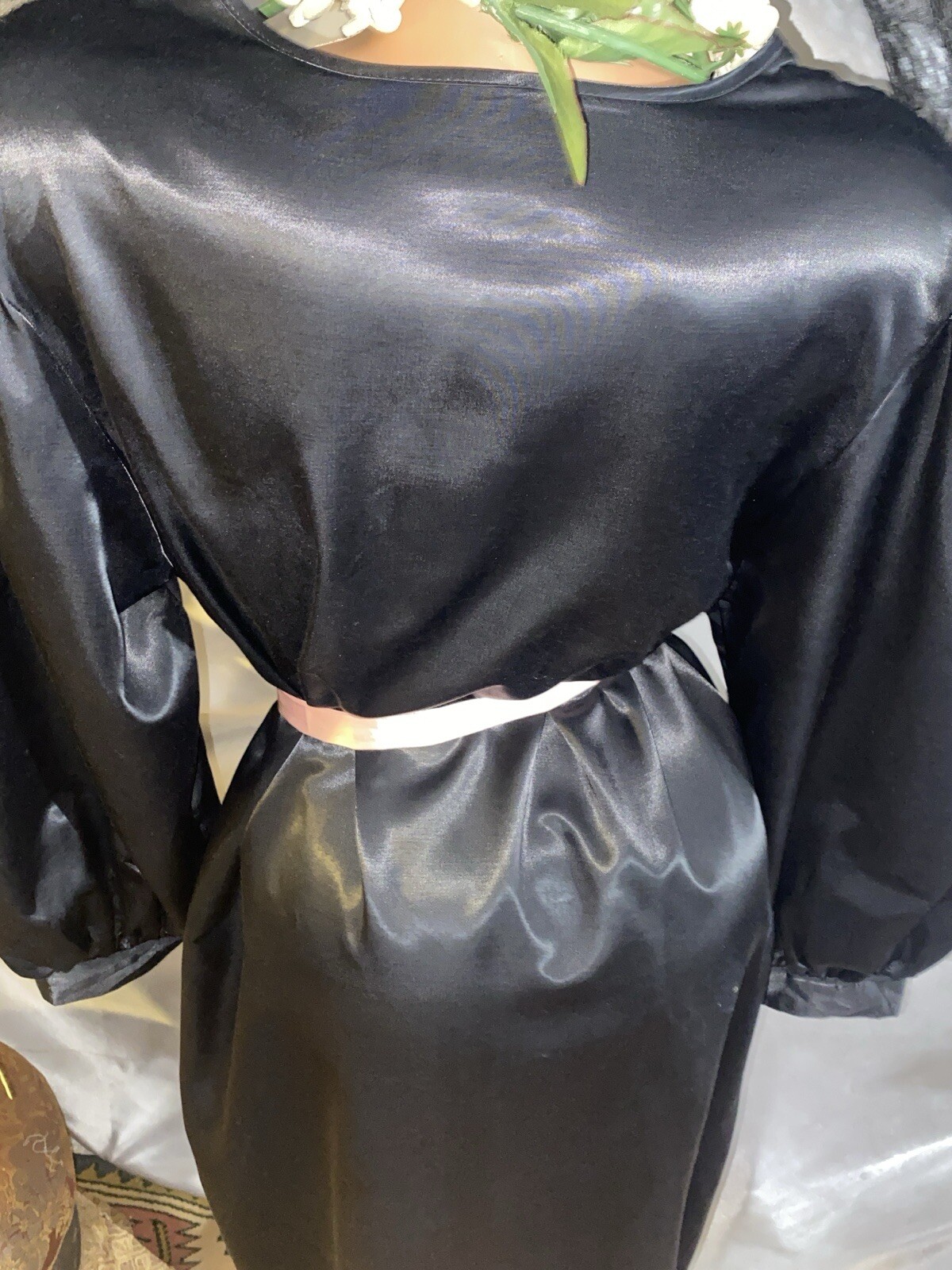 VTG Satin SHINY GOLD NIGHTGOWN POETS ANASTASIA PULLOVER NIGHT DRESS ROBE 44
