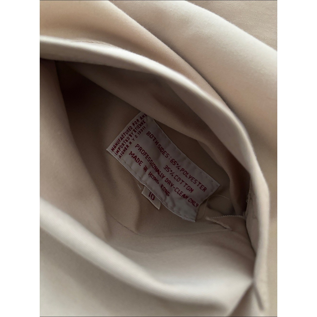 ETIENNE AIGNER Reversible Belted Trench Coat in Burgundy with Beige Sz 10 NWOT