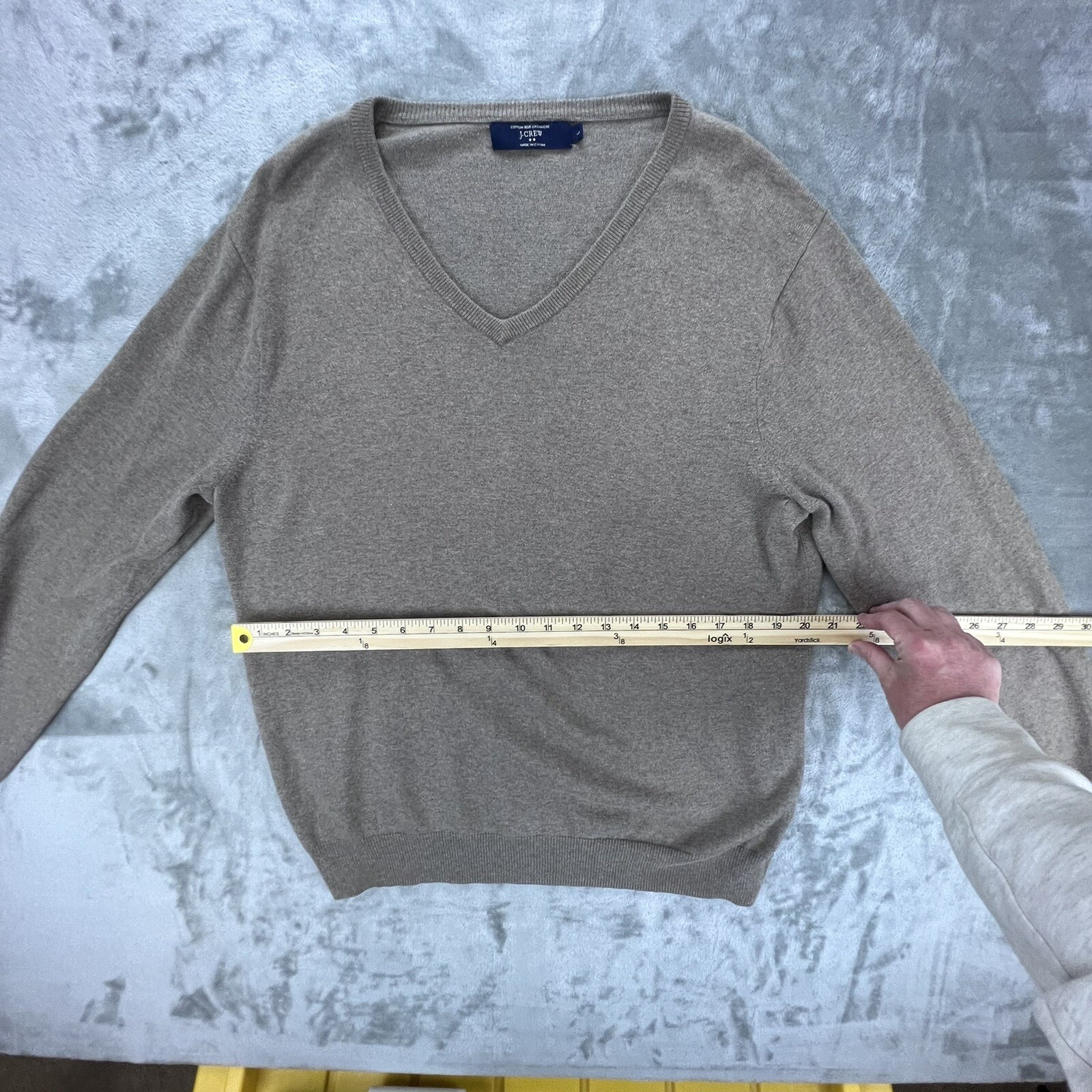 J. Crew Vintage Cashmere Cotton Blend Sweater V Neck Women’s Large