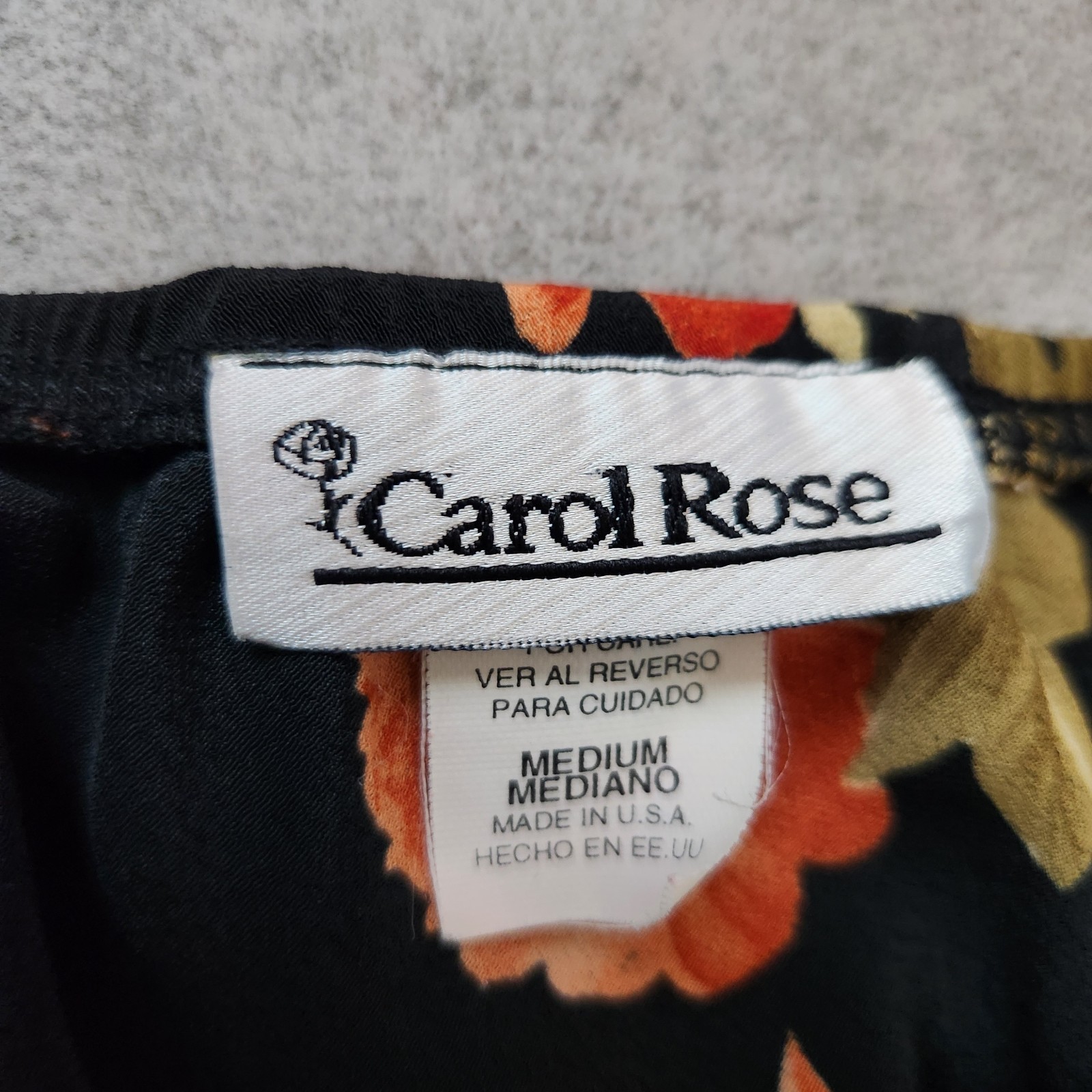 Vintage 90s 2000s Carol Rose Brand Floral Print Trumpet Skirt Sz.M Made In…