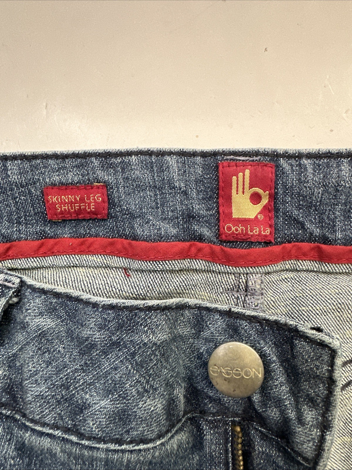 Sasson Womens Jeans Skinny Leg Shuffle Blue Sz- 14 #2149