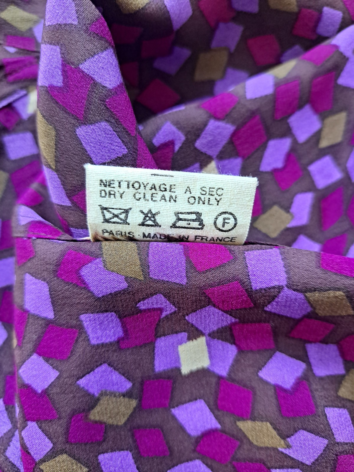 Vintage 1980s Jean-Louis Scherrer Boutique 2-Pc Dress Purple Silk Sz 42 Bow