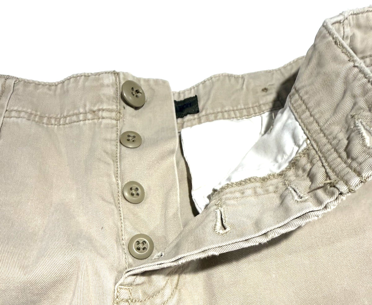 Abercrombie And Fitch Mini Shorts Khaki Cargo Woman 6 Grunge Y2K Preppy Vintage