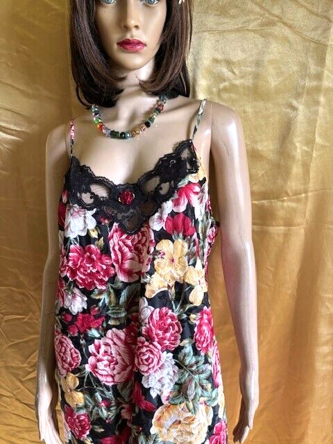 VTG INNER MOST FLORAL NIGHTGOWN LINGERIE SZ L