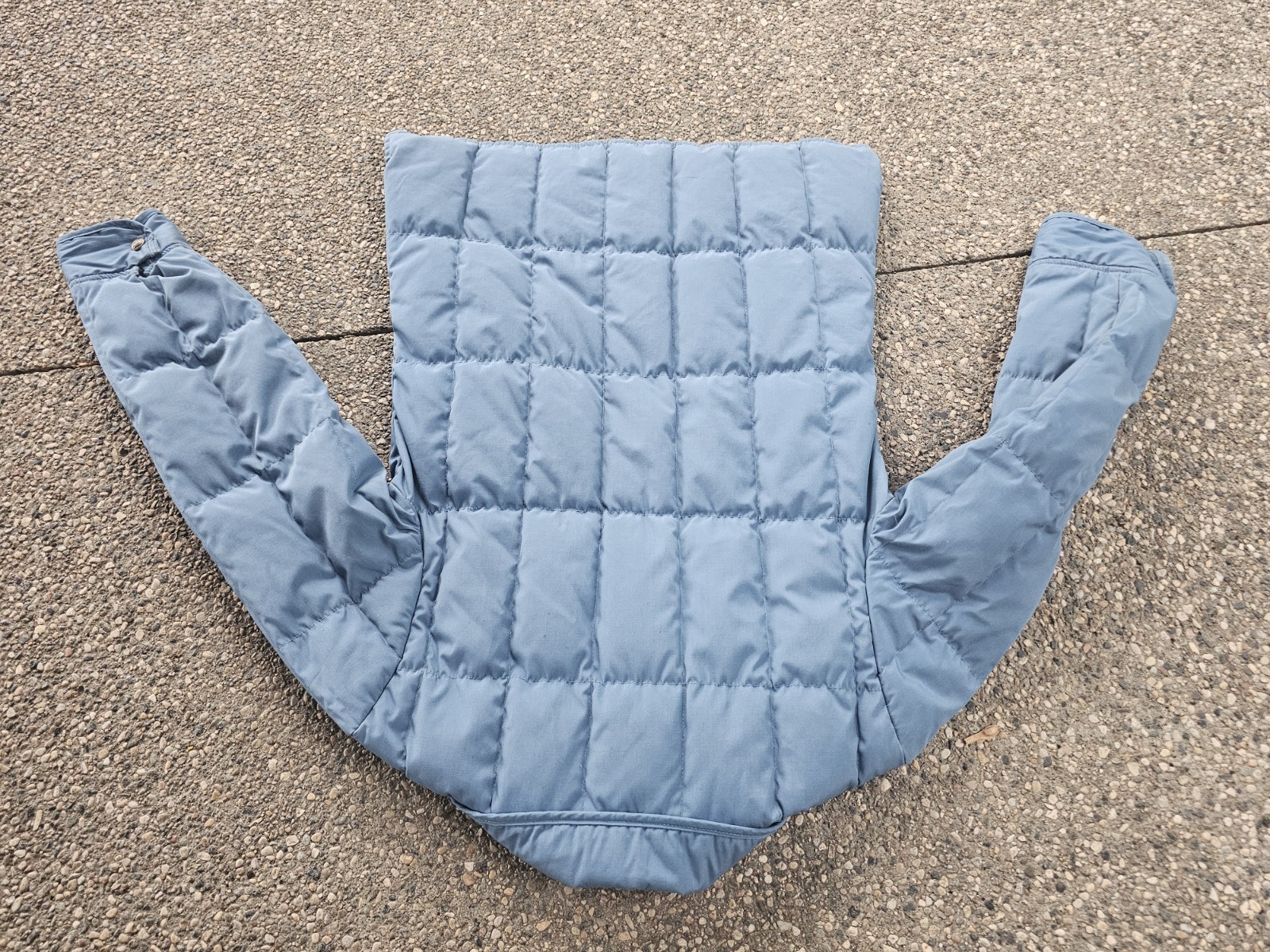 VTG Eddie Bauer Womens Quilted Goose Down Filled Coat Blue Medium
