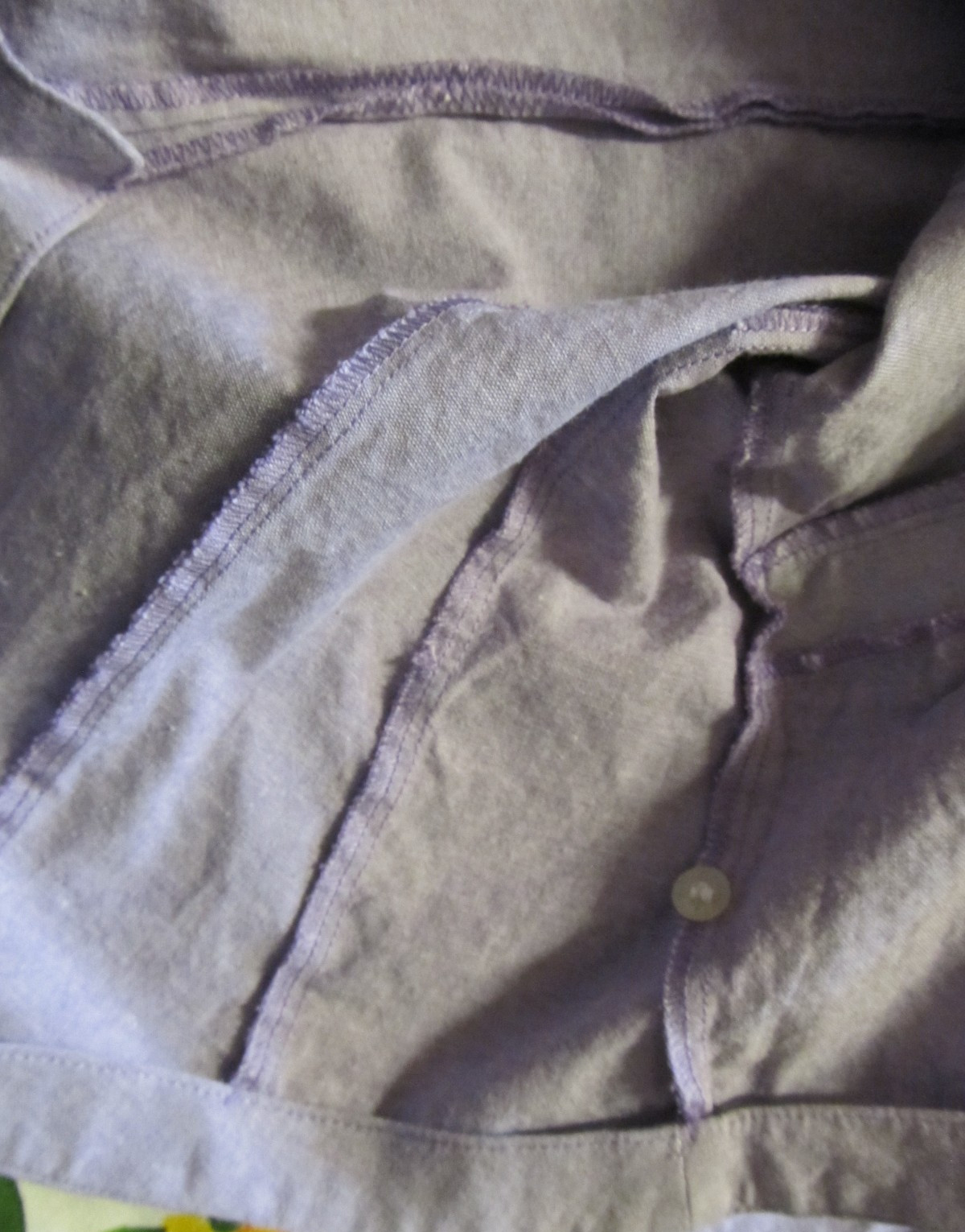 Vintage Byron Lars Shirt Tales lavender linen/cotton chambray jacket sz 4
