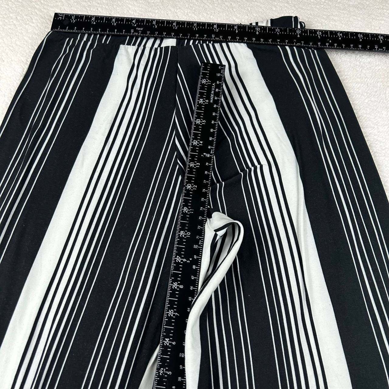 Vintage Hot Kiss Brand Womens High Waist Wide Leg Palazzo Pants Small Striped