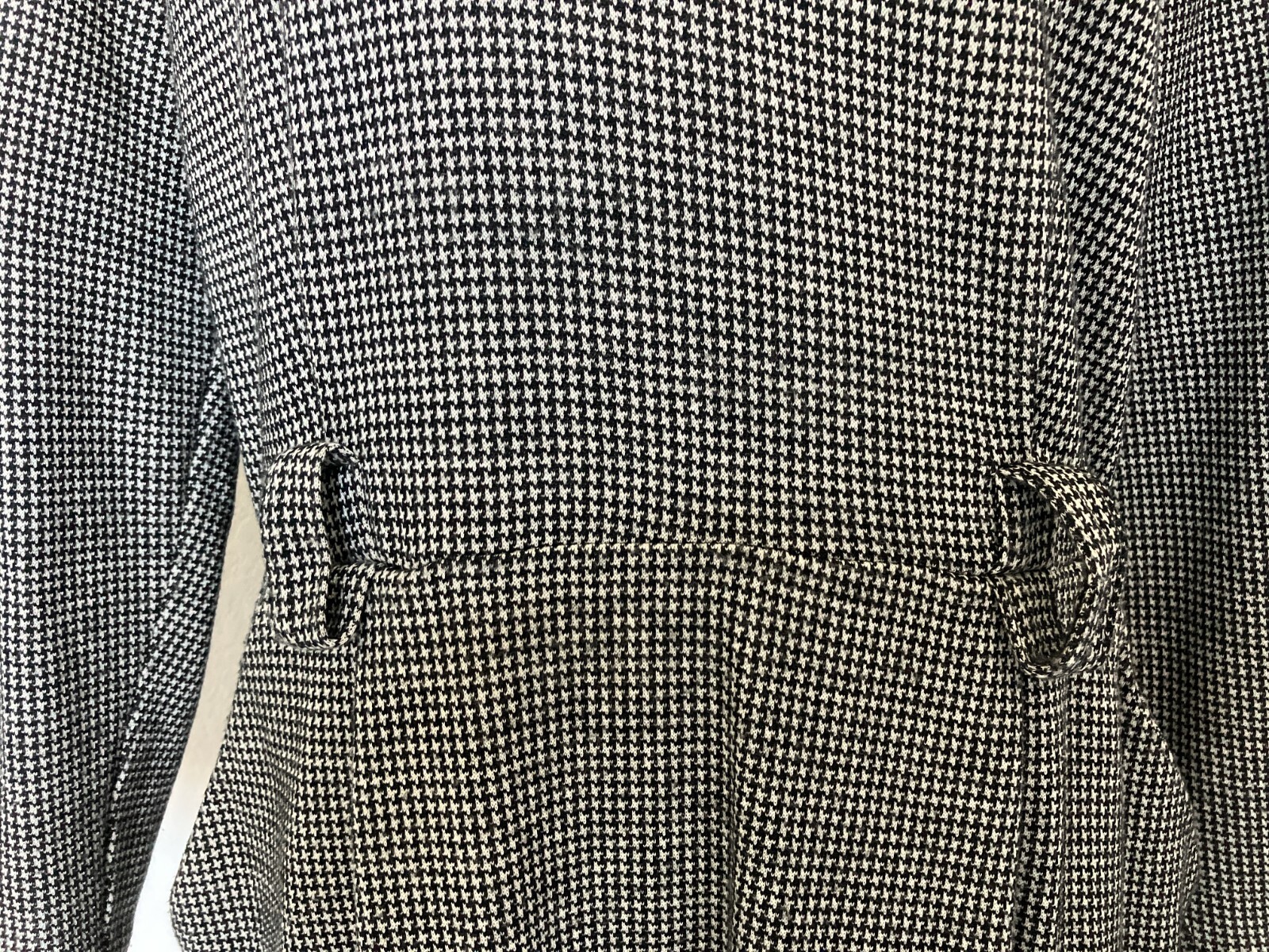1980s Houndstooth Dress, 1990s Checkered Dress, Plus Size Vintage