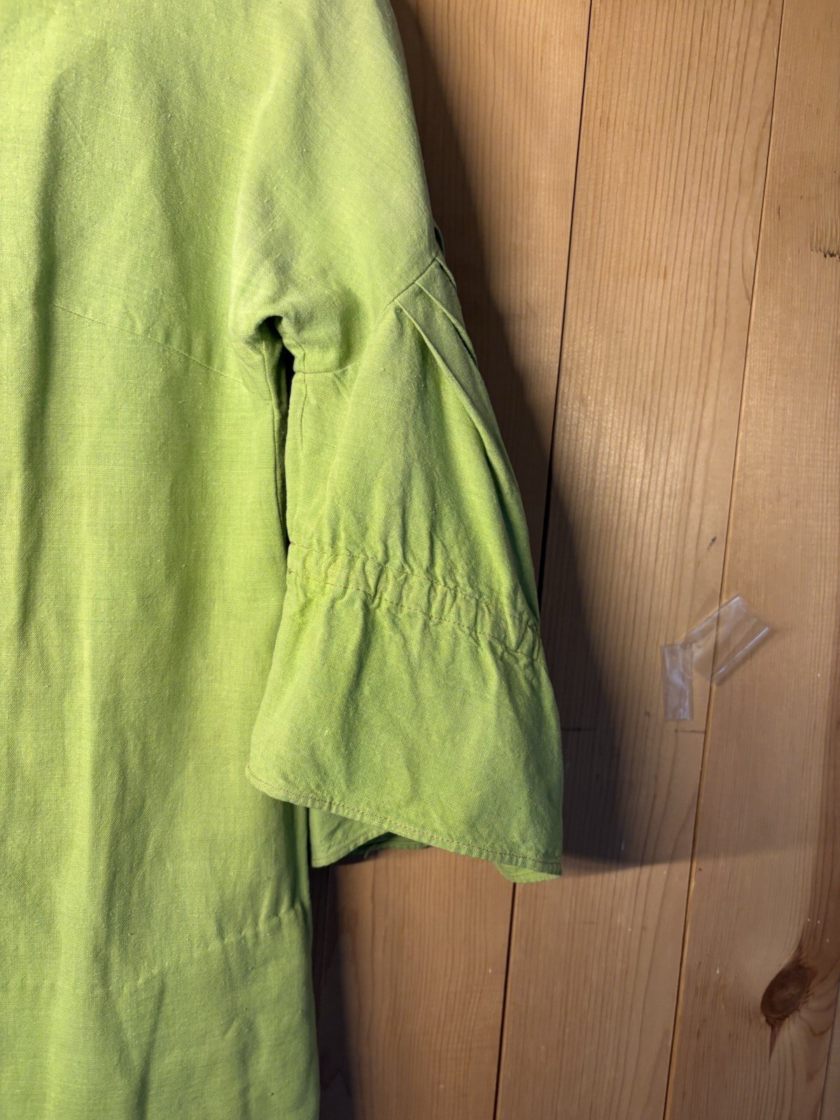 The Phoenix 1970s Vintage Mexican lime green blouse Large Sleeves Women’s Sz XS