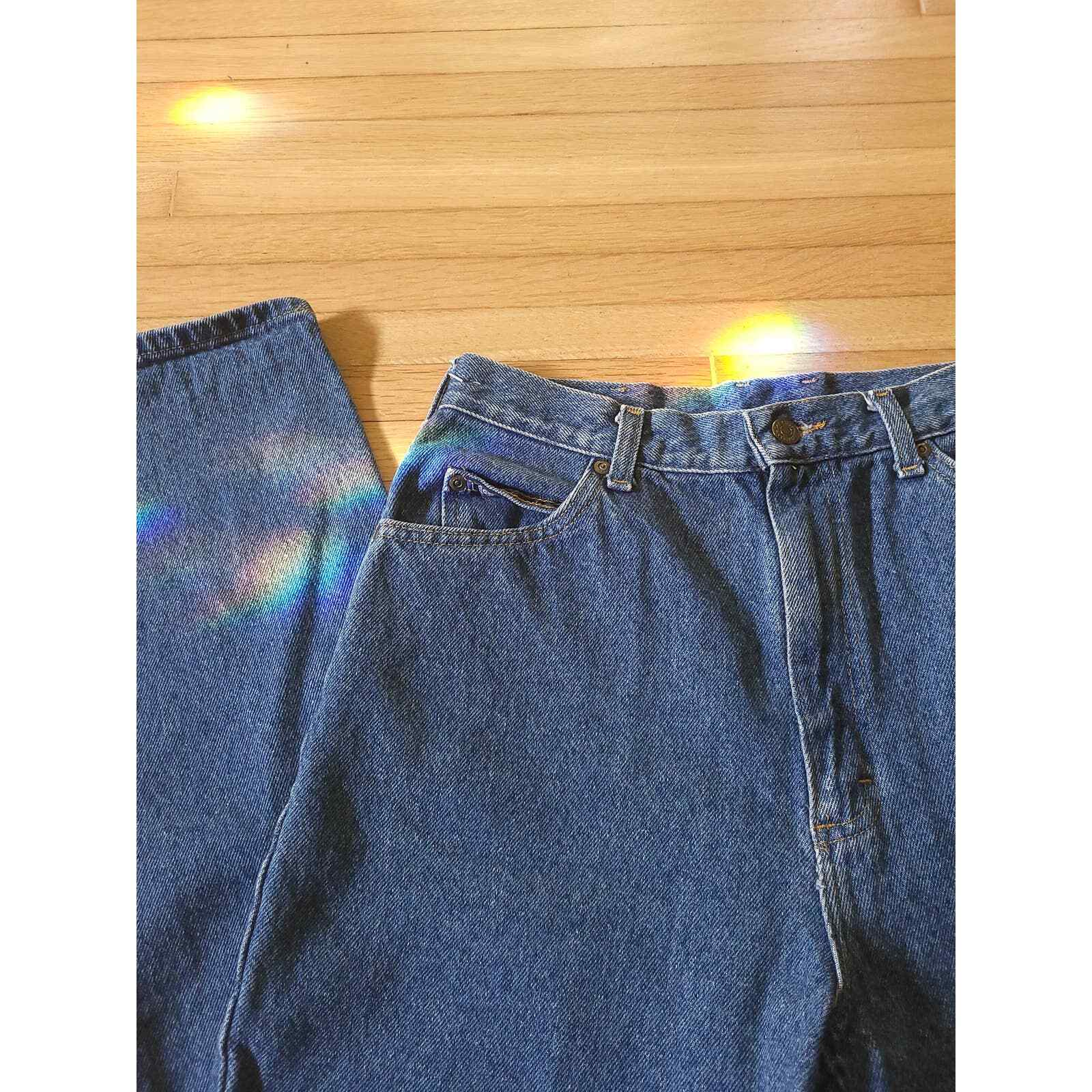 Vintage 1980’s Lee Denim Jeans / Faded Distressed / Size 12 / 29 x 30 / Mom