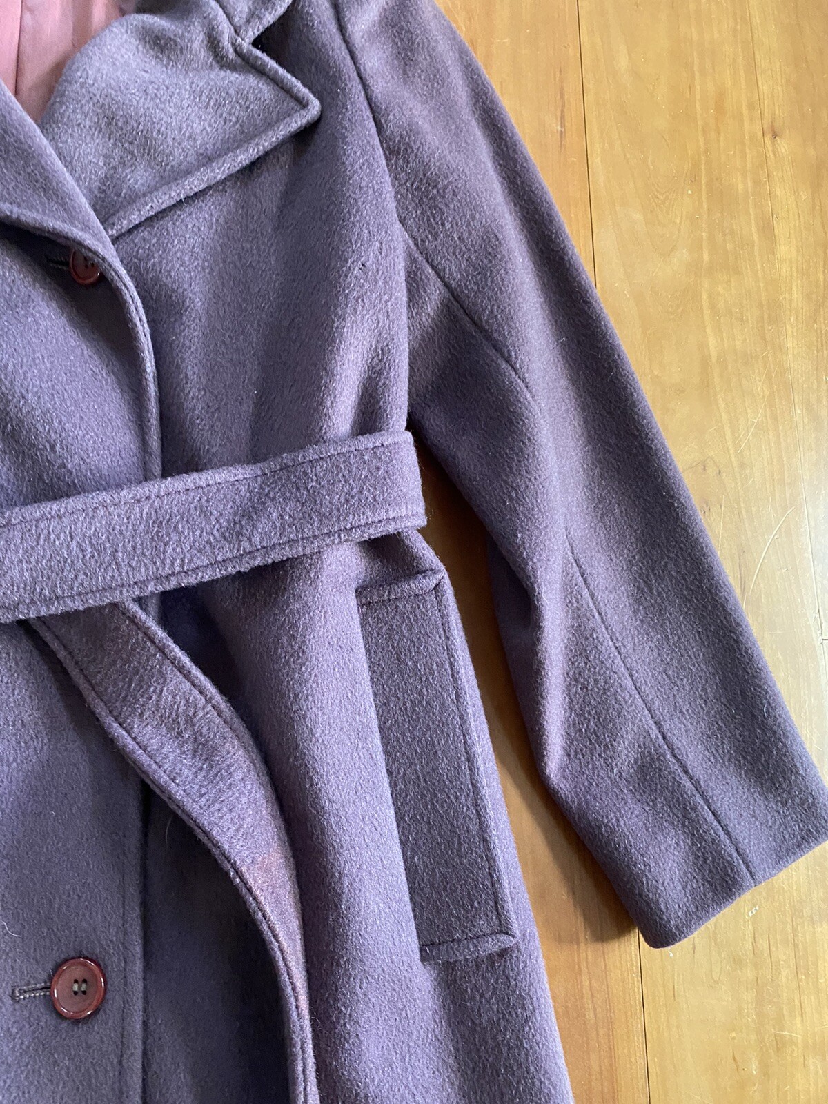 Vintage Womens Coat Lorendale By Bromleigh Wool (Z) Purple Violet XS / Small