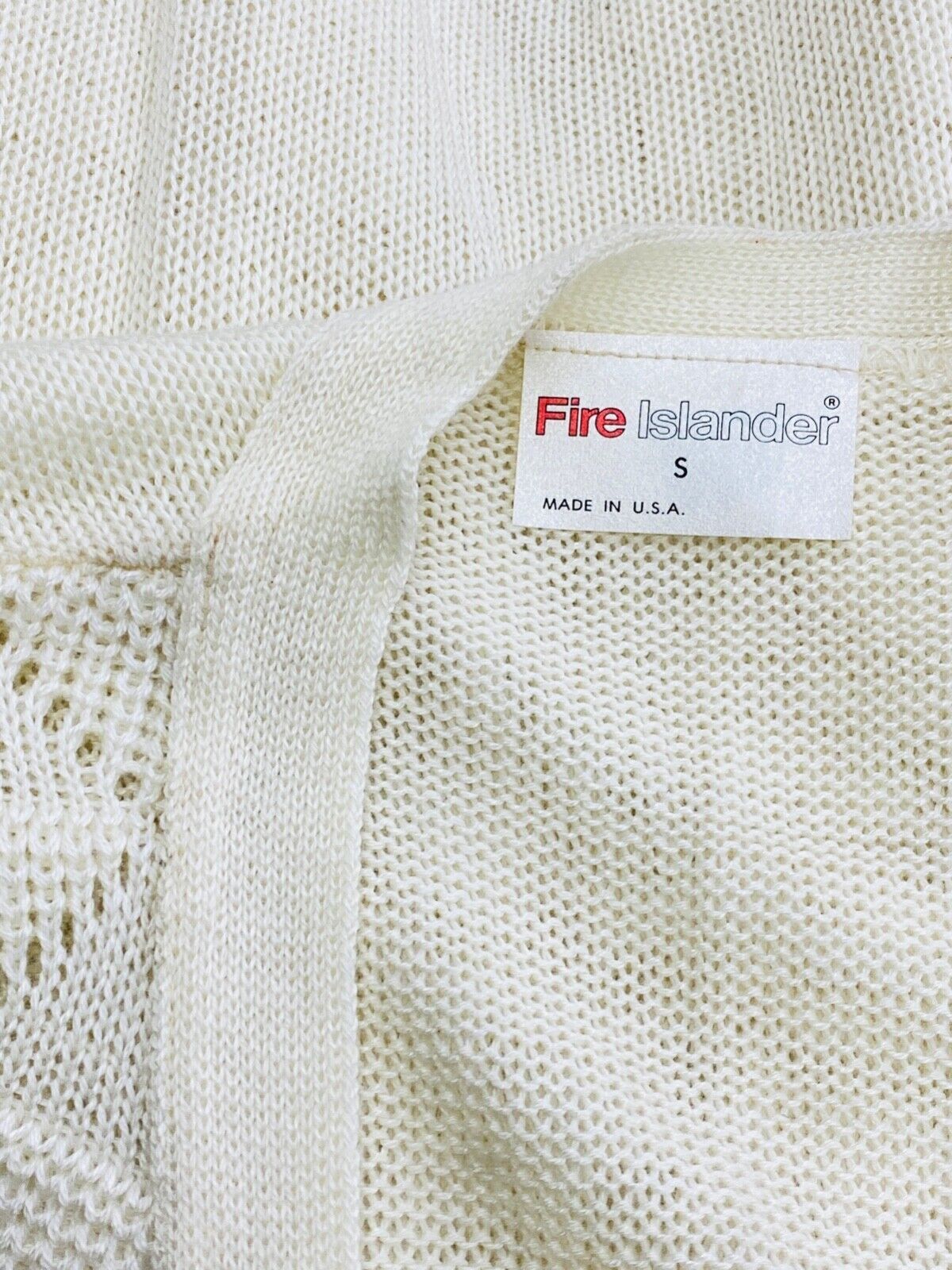 Vintage white sweater lot, ivory lightweight vest top shirt deadstock 1970 1980