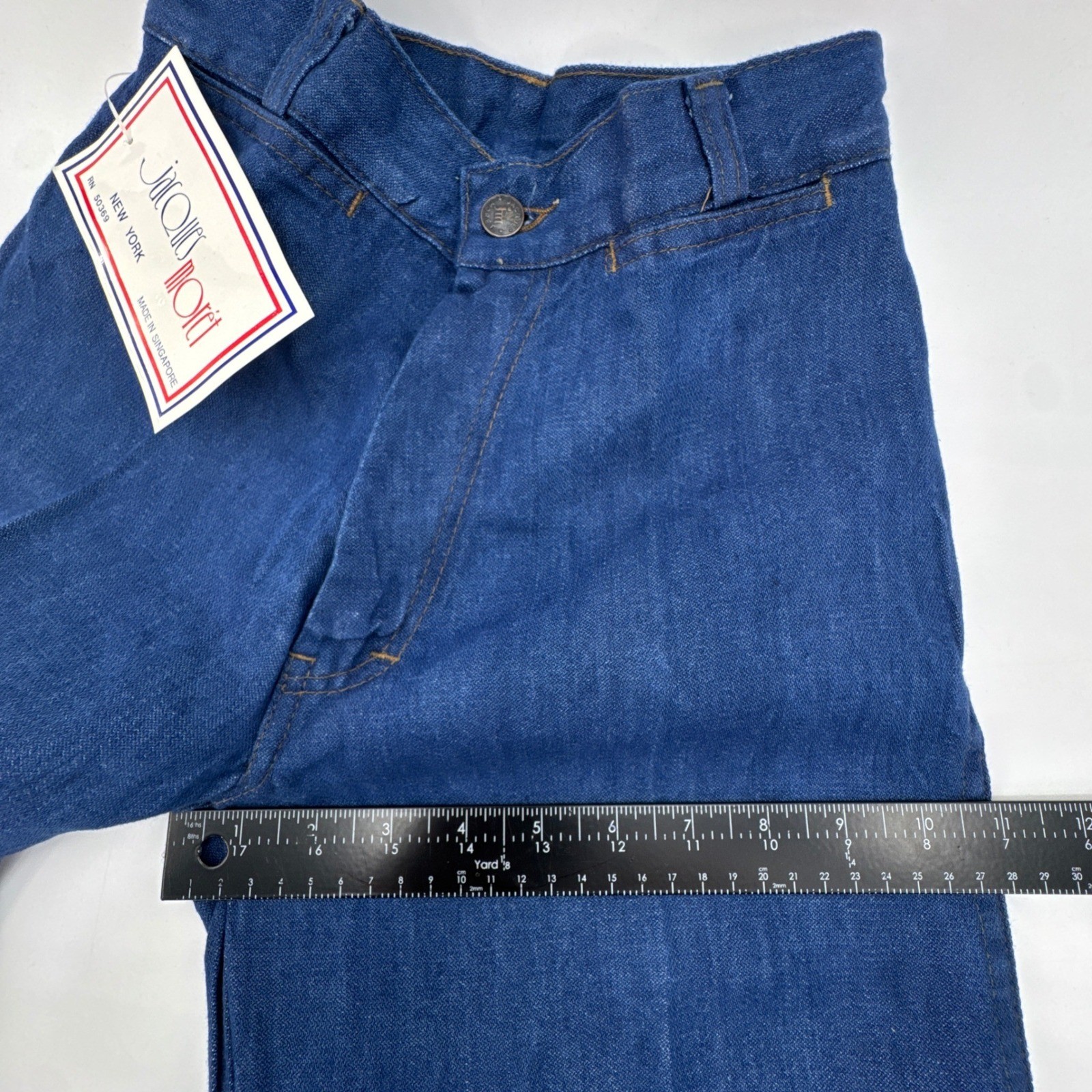 Jacques Moret Jeans Women’s 5 Blue High Waist Wide Leg Denim NWT Vintage 80s