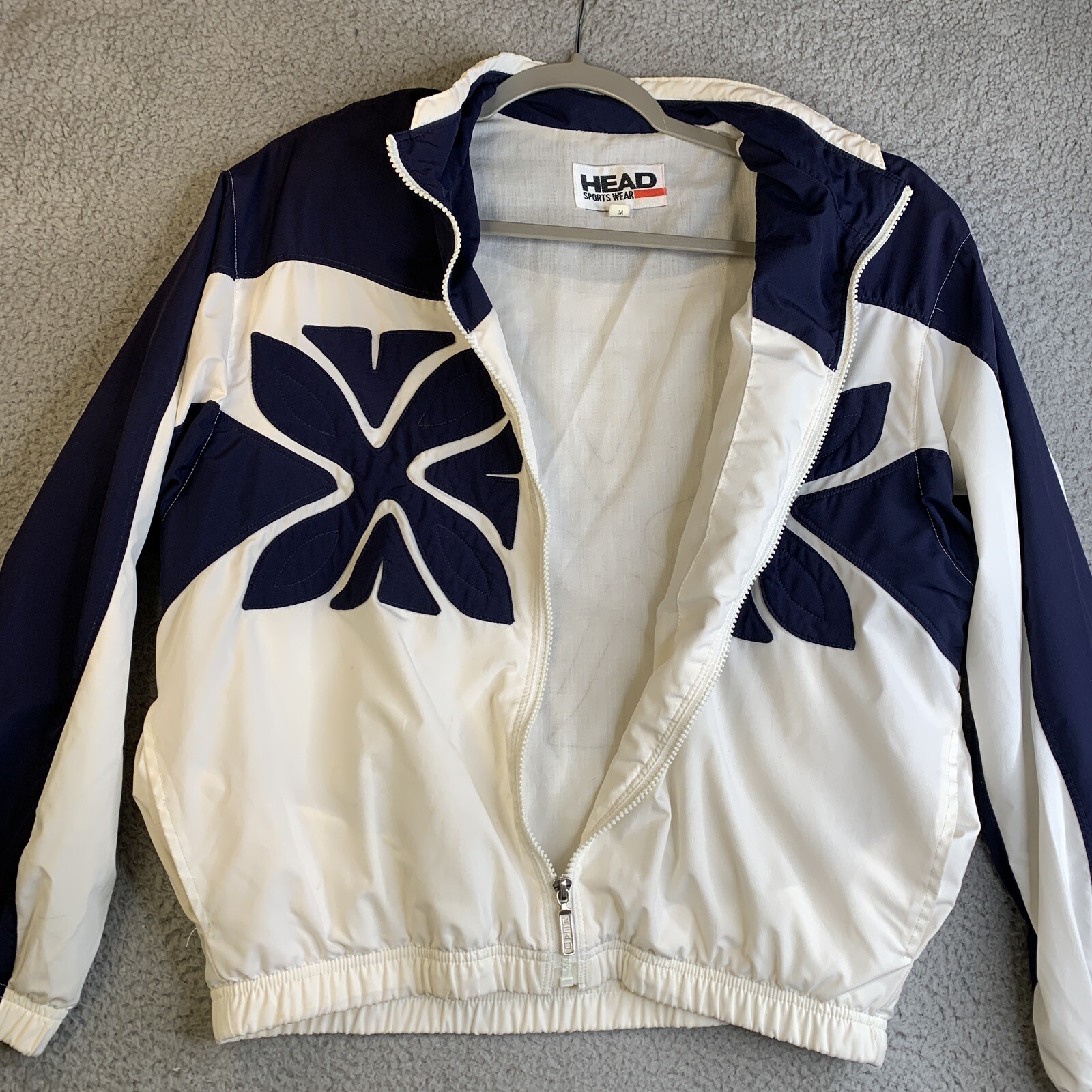 Vintage 1980s HEAD Track Suit Womens Size M Geometric Jacket Pants Quilted