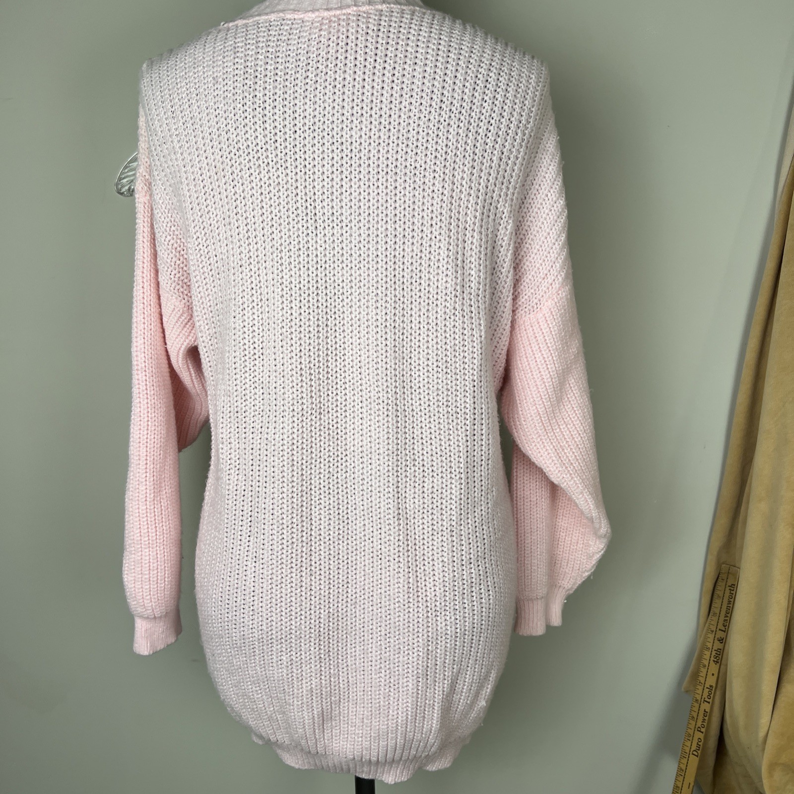 Vintage Croquet Club Women’s Pink Cardigan 1980s Schoolgirl Medium
