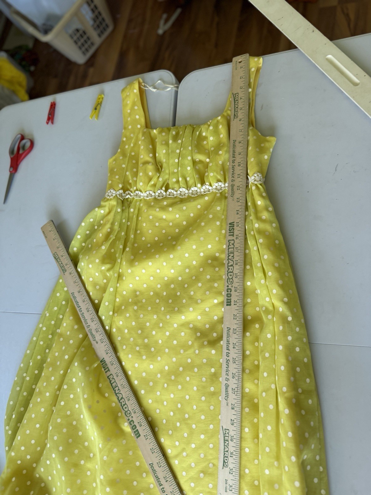 Vintage 70s Yellow Polka Dot Maxi Dress & Bolero Jacket XS/S Prarie Princess