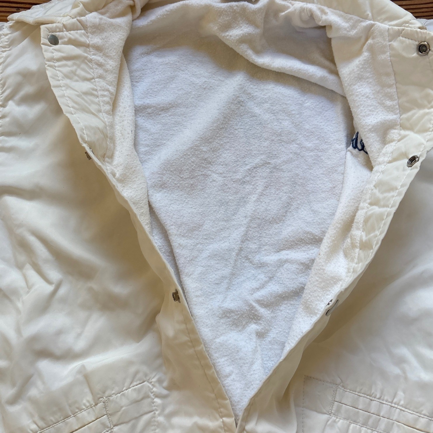 West Wind Coach Jacket Women White Good Vintage Bobs Locker Room SIZE L