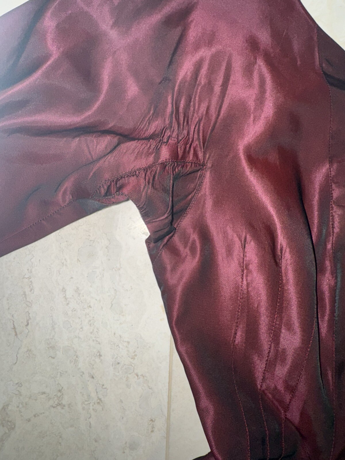 Gorgeous VTG Jonathan Logan BURGUNDY TAFFETA Party Tea Dress XS