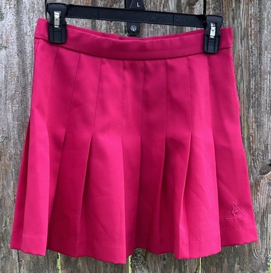 Le Coq Sportif Pink Pleated Tennis Skirt Preppy Athleisure Size 8 Pickleball