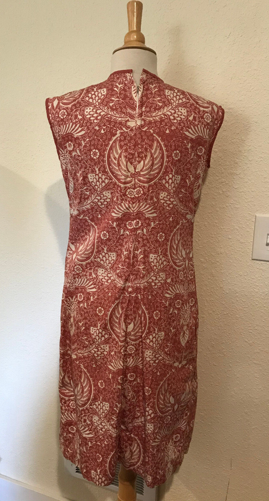 SALE $25.00 VTG 50s60s Novelty Dress Metal Zip Nursing Dress Bust 36″ Waist 34″