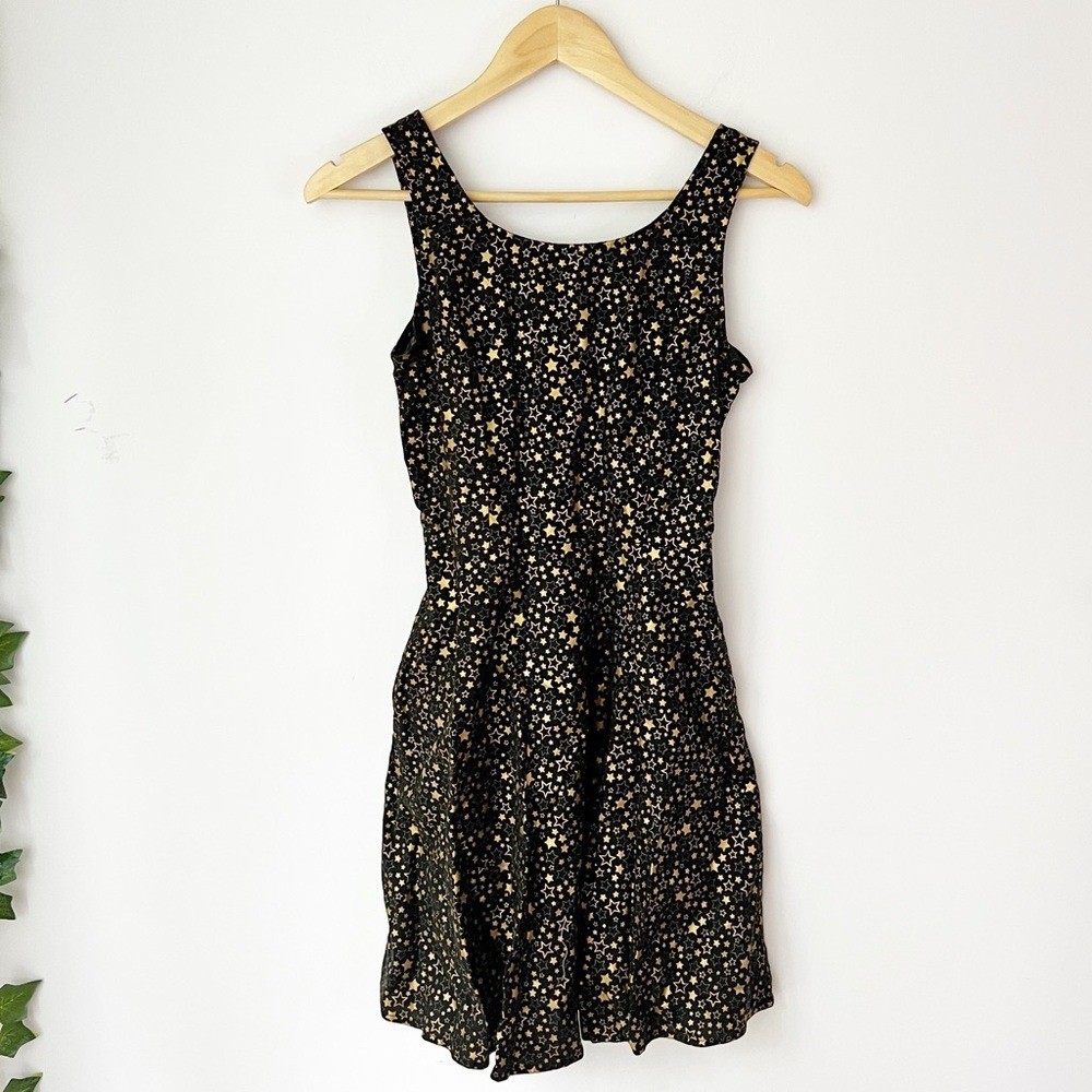Gold Star Skater Dress – Retrolicious Modcloth Cotton Pockets