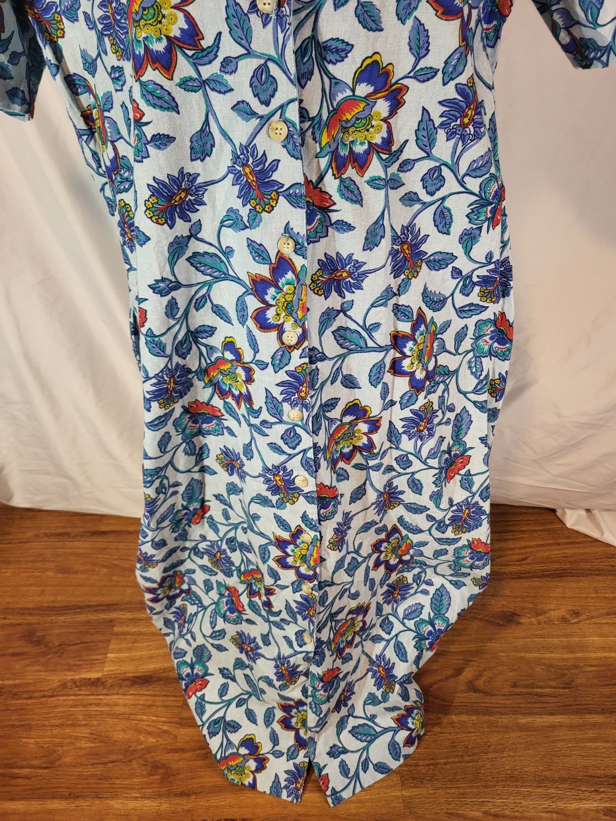 Vintage Carroll Reed Womens Size 12 Floral Midi Long Prairie Dress Cottage Core