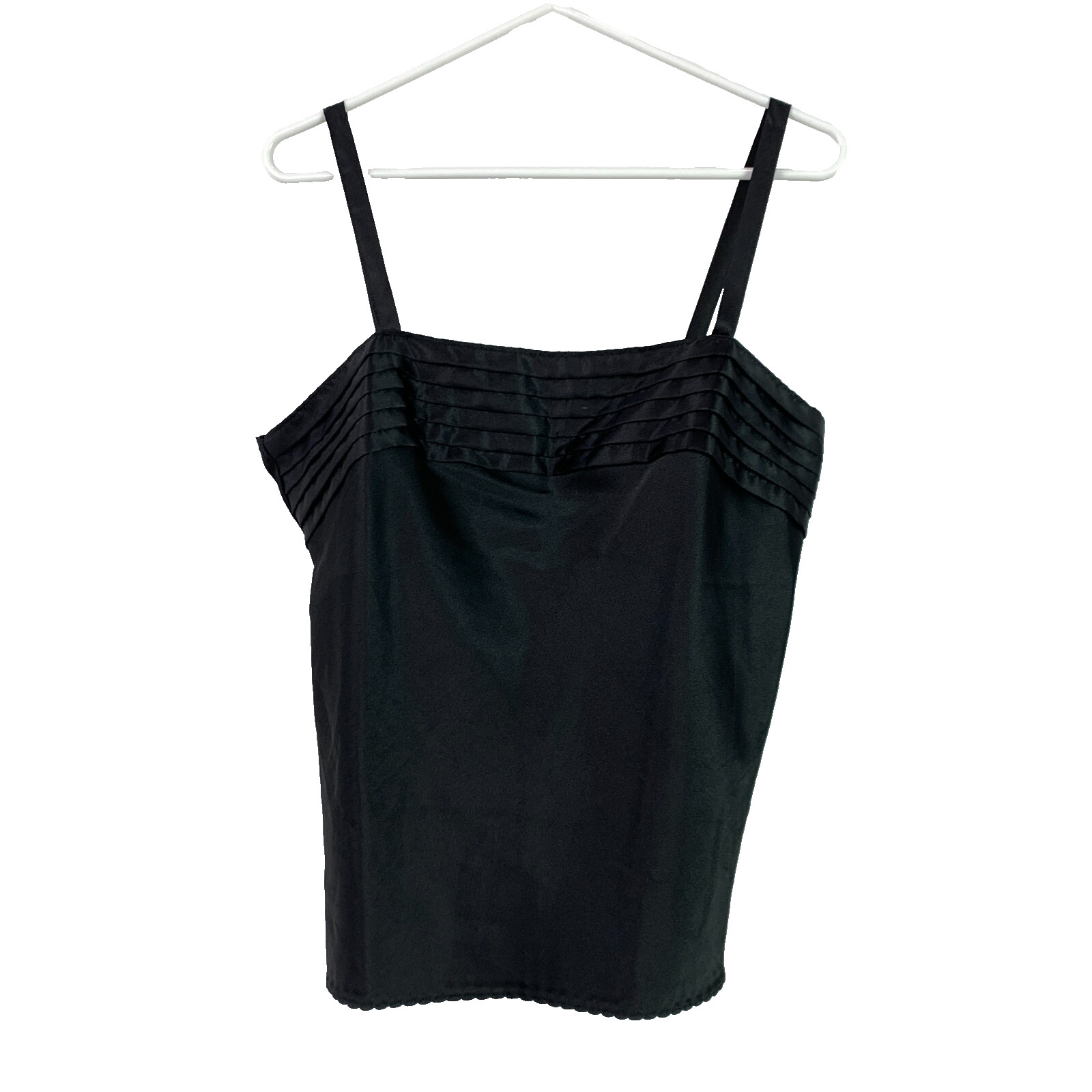 Vintage Pleated Black Silky Camisole Chest 40″