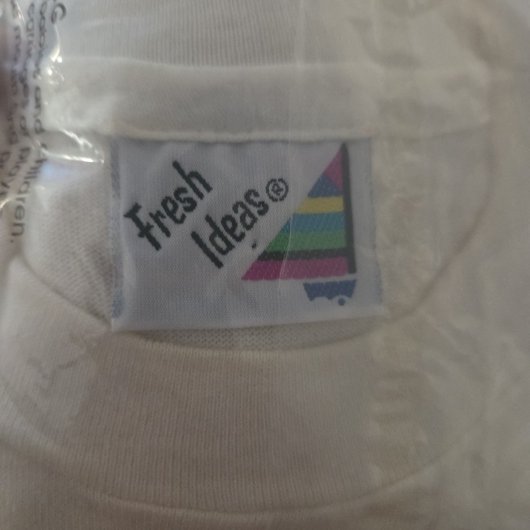 Vintage 80s Levis Fresh Idea Womens T Shirt White XS Travis You’re One Year Late