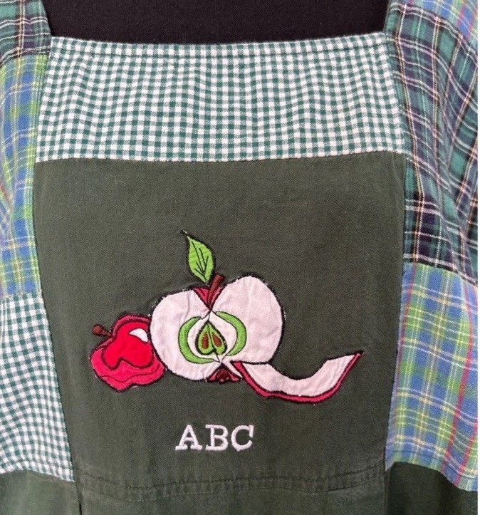 VINTAGE! TWO TWENTY! „ABC” UNIQUE JUMPER DRESS! PATCHWORK, EMBROIDERED! *RARE* !