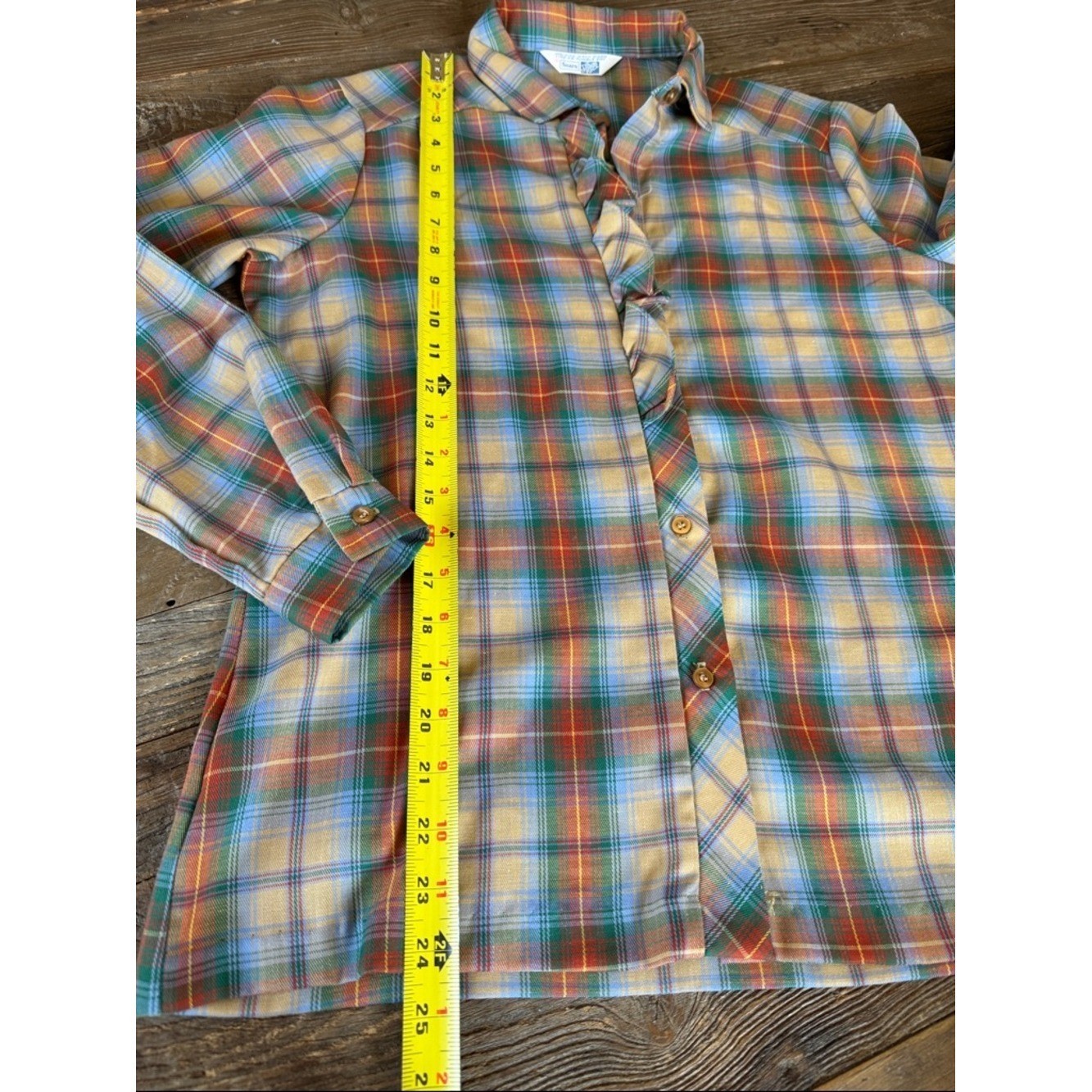 Sears vintage western flannel plaid shirt and midi skirt set EVC size Small