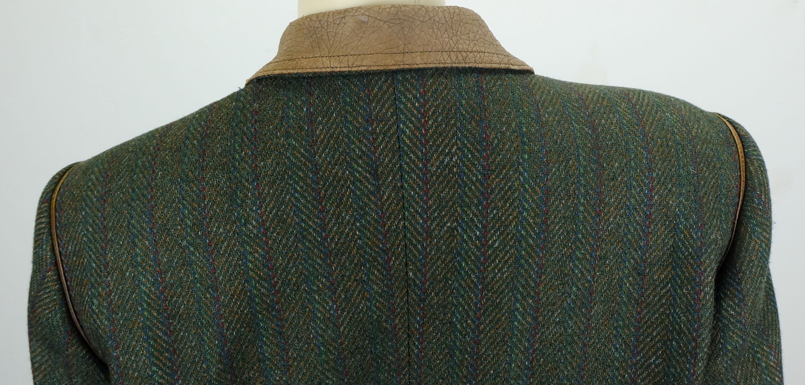 vintage 80s bogner blazer jacket virgin wool cashmere leather size 38