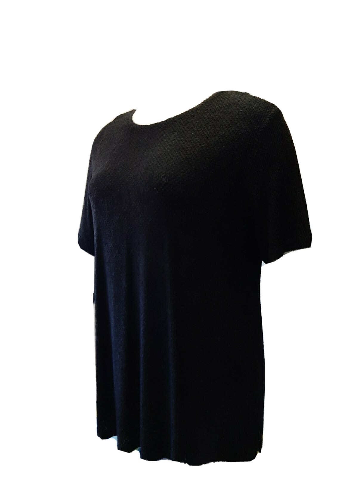 80’s Vintage Sz 18(24 In 80’s) Black Round Neck Top