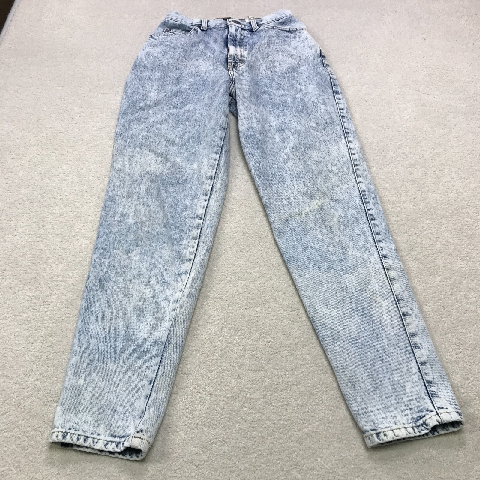 Vintage Jeans Womens 7 / 8 (24 in.) Sasson Mom Acid Washed High Waisted STAINED