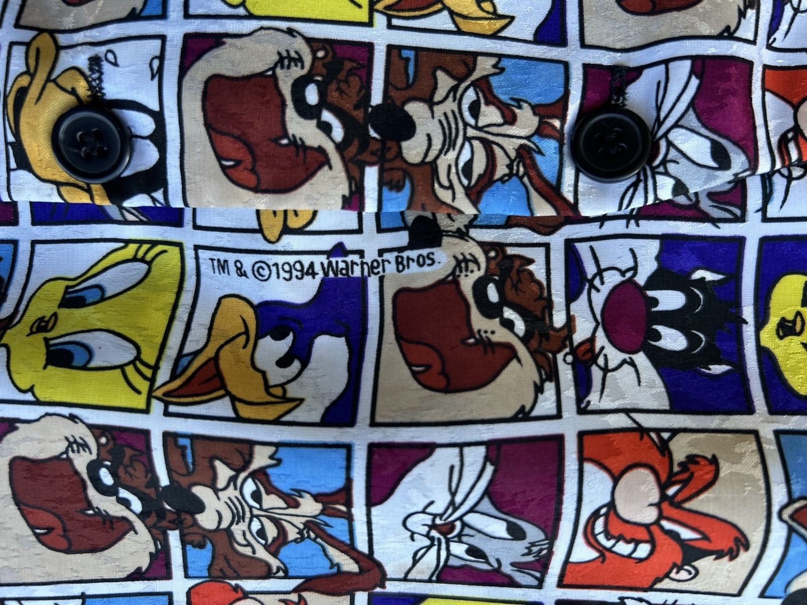 Looney Tunes Vintage Tweety Bird Sylvester Daffy Cartoon Tie Back Vest One Size