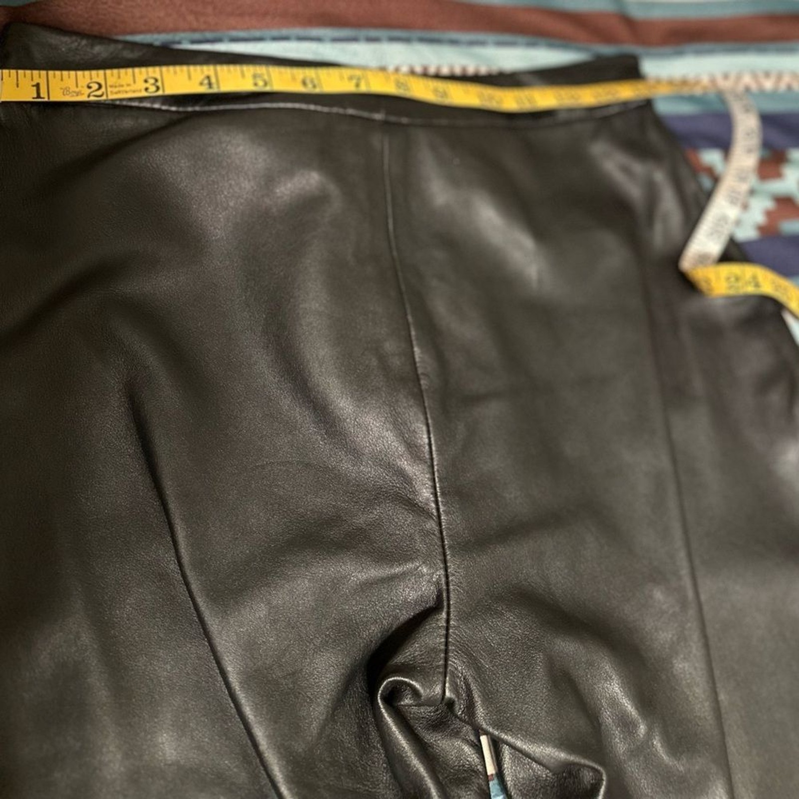 Vintage 1990’s VS2 by Vakko Black Lambskin Leather Straight Leg Pants in size 8