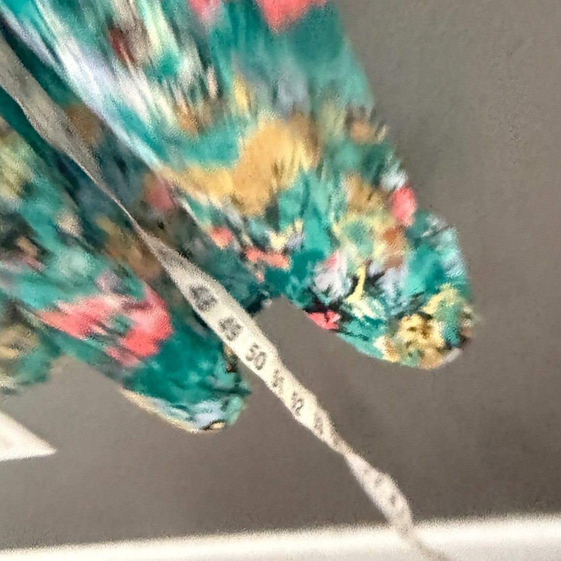 Michelle Stuart Vintage Floral Rayon Midi Dress Teal Multi Strappy Back 9/10