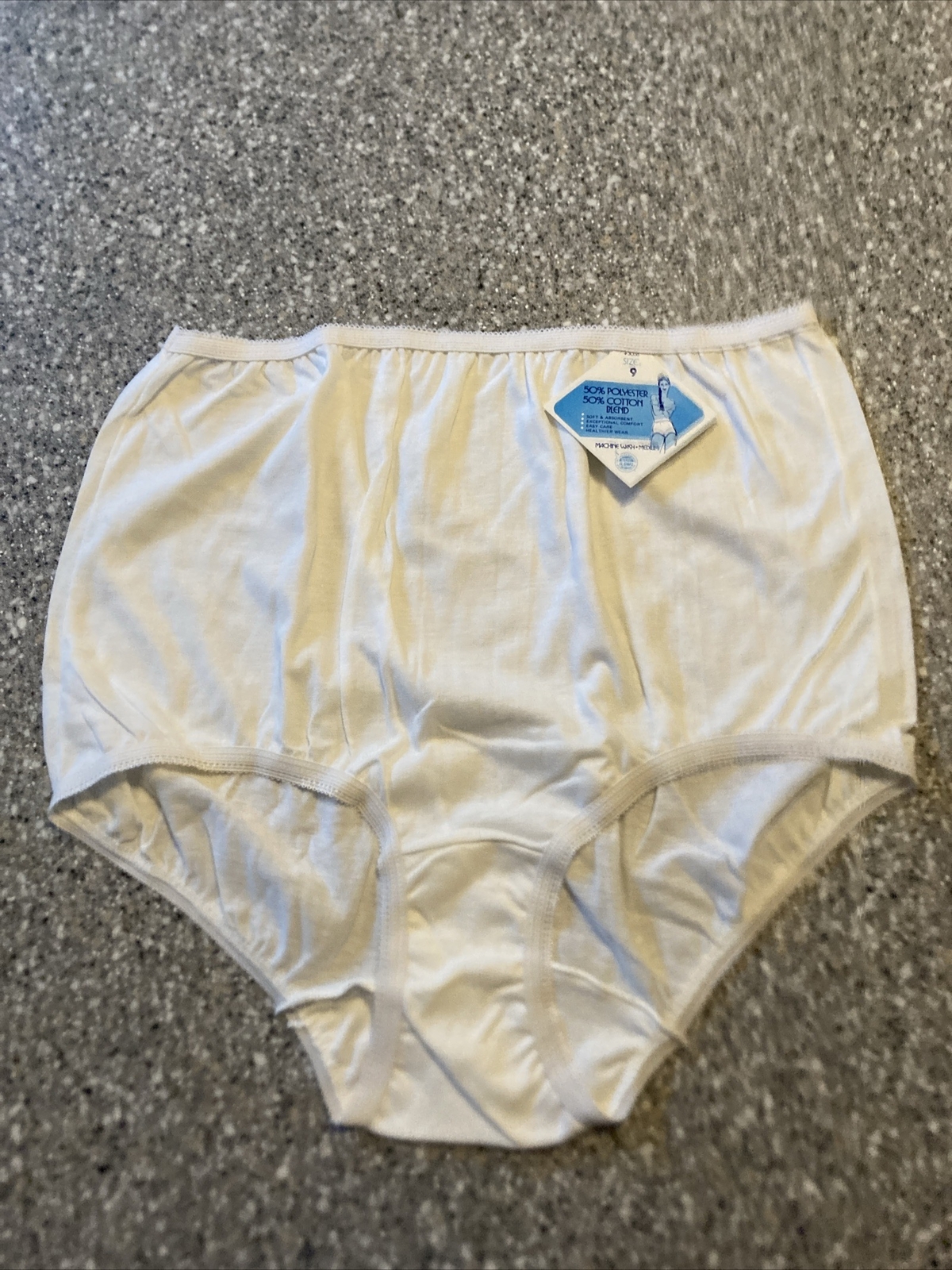 Vintage Panties Women’s Size 9 Cotton/Poly Granny Briefs (1) Pair NWT USA made