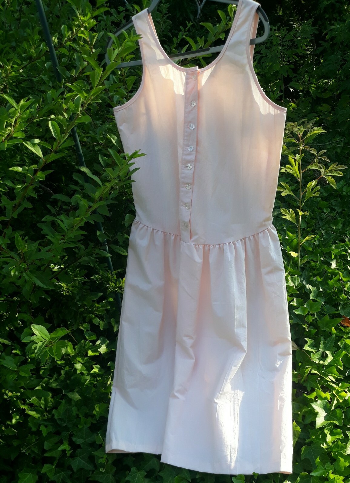 Vintage Prarie Boho Pale Peachy Pink Julie Girl Dress sm med