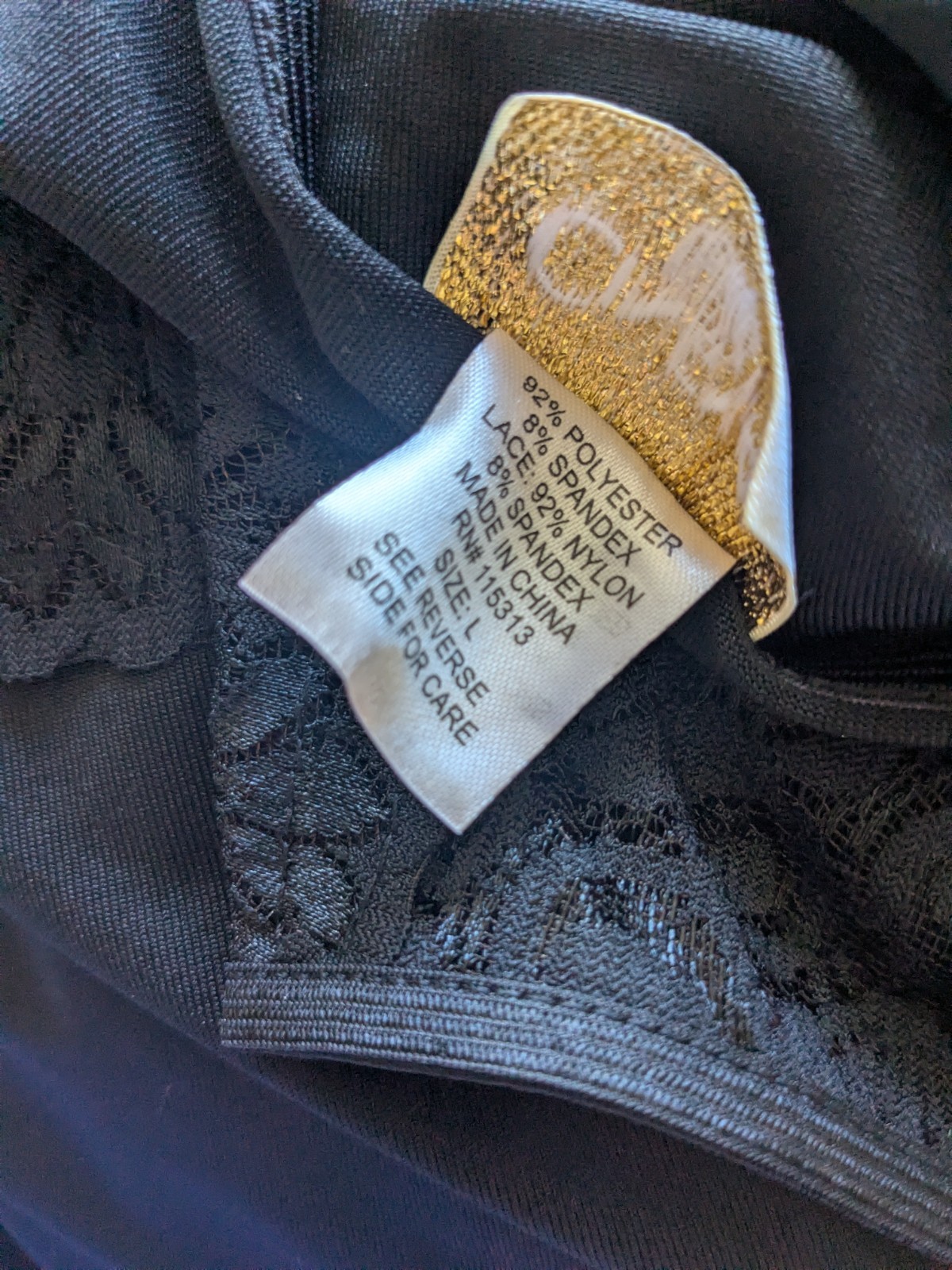 Vintage Sexy Sissy Black Lacy Stretchy Camisole Top Lingerie Large
