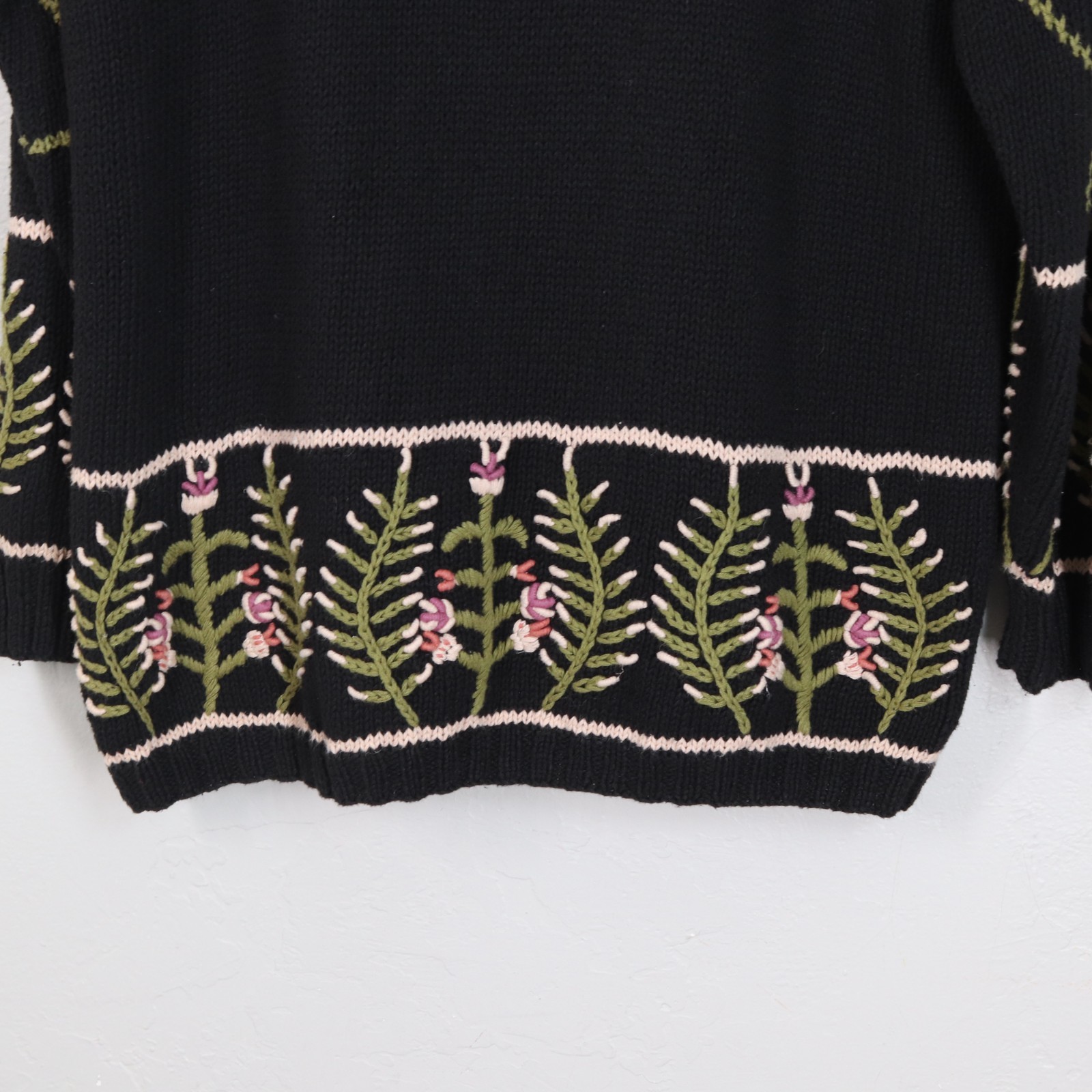 Jennifer Reed Hand Knit Sweater 3X Plus Multicolor Ramie Cotton Pullover Round