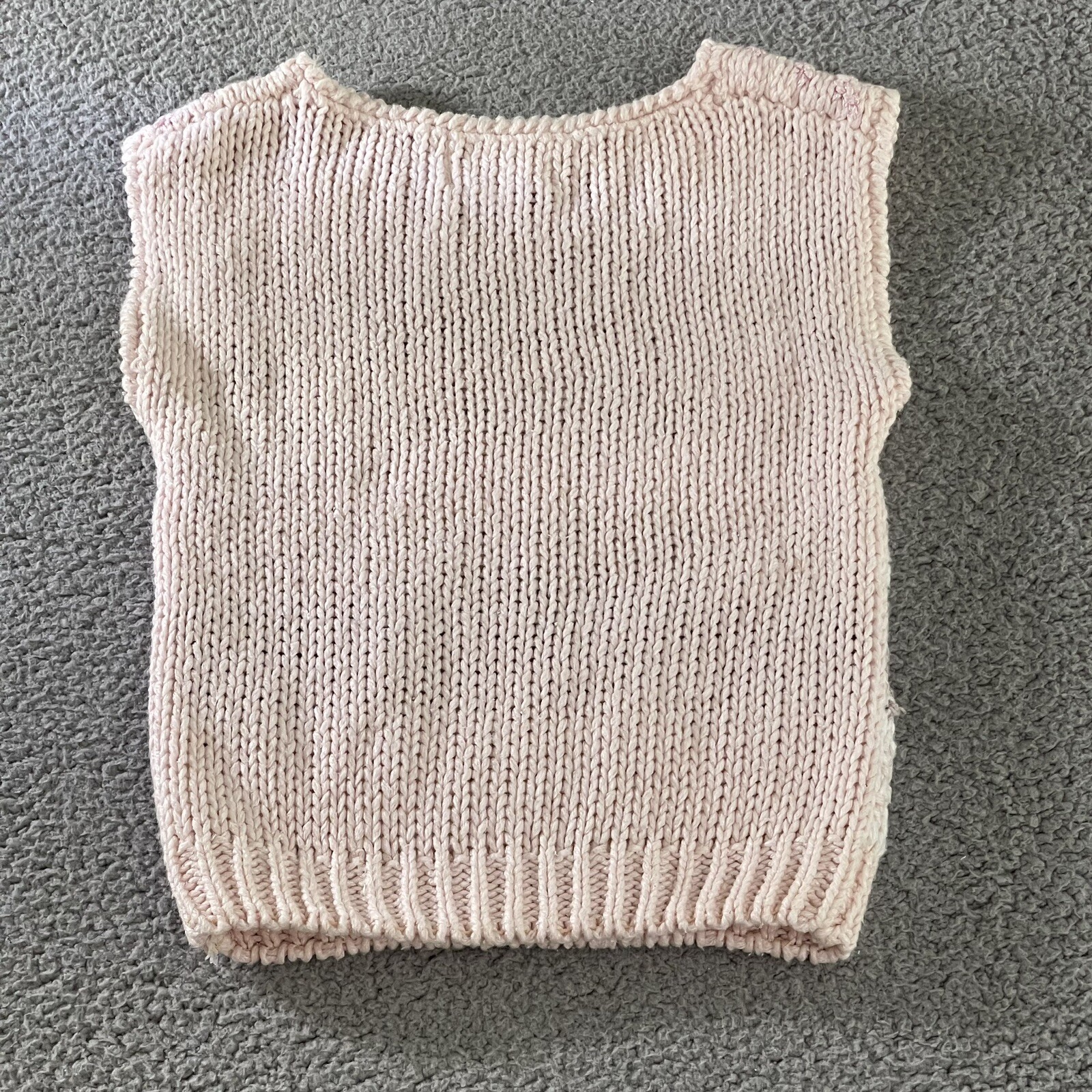 Vntg 80s Currant by Jeri Jo Sweater Vest Top Hand Loomed S Cottage Grandma Core