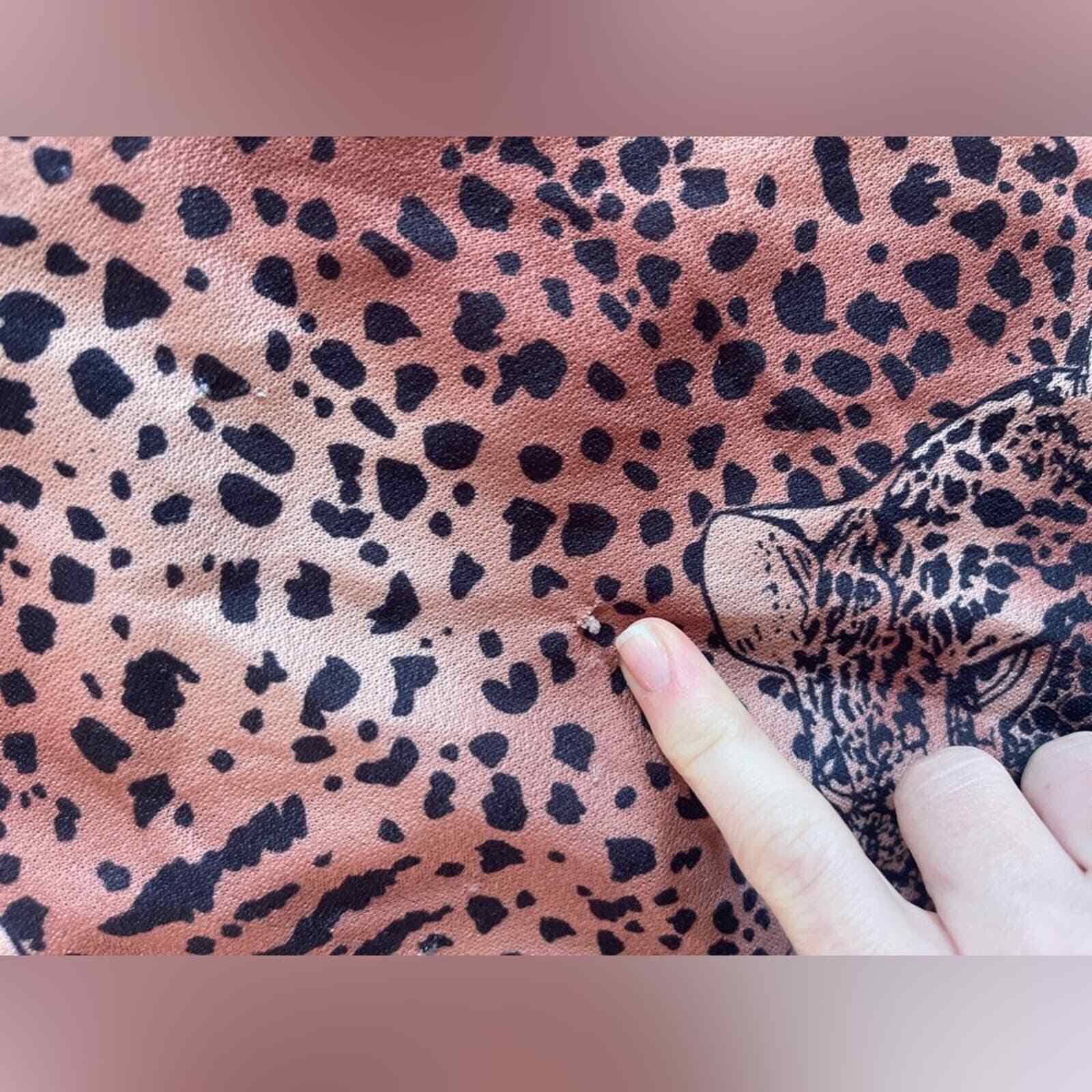 Late 70s-80s Leopard Caftan with Leopard Faces
