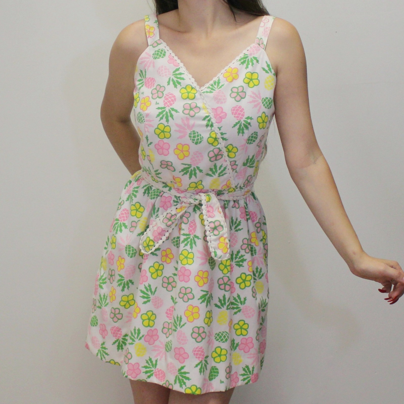 Vintage 60s Funky Floral Patterned Mod Belted Mini Dress by The Vested Gentress