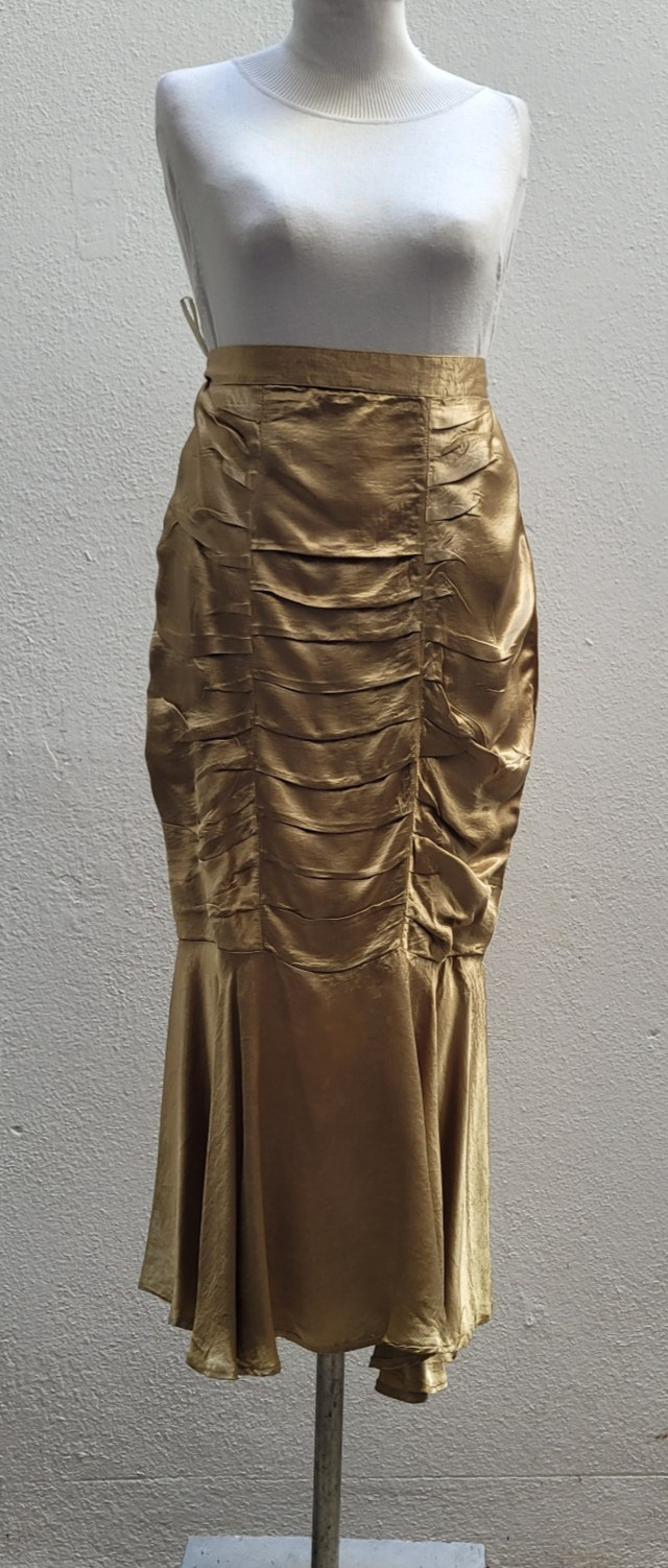Louis Féraud Paris Vintage Metallic Ensemble Skirt & Coat Dress Made in France