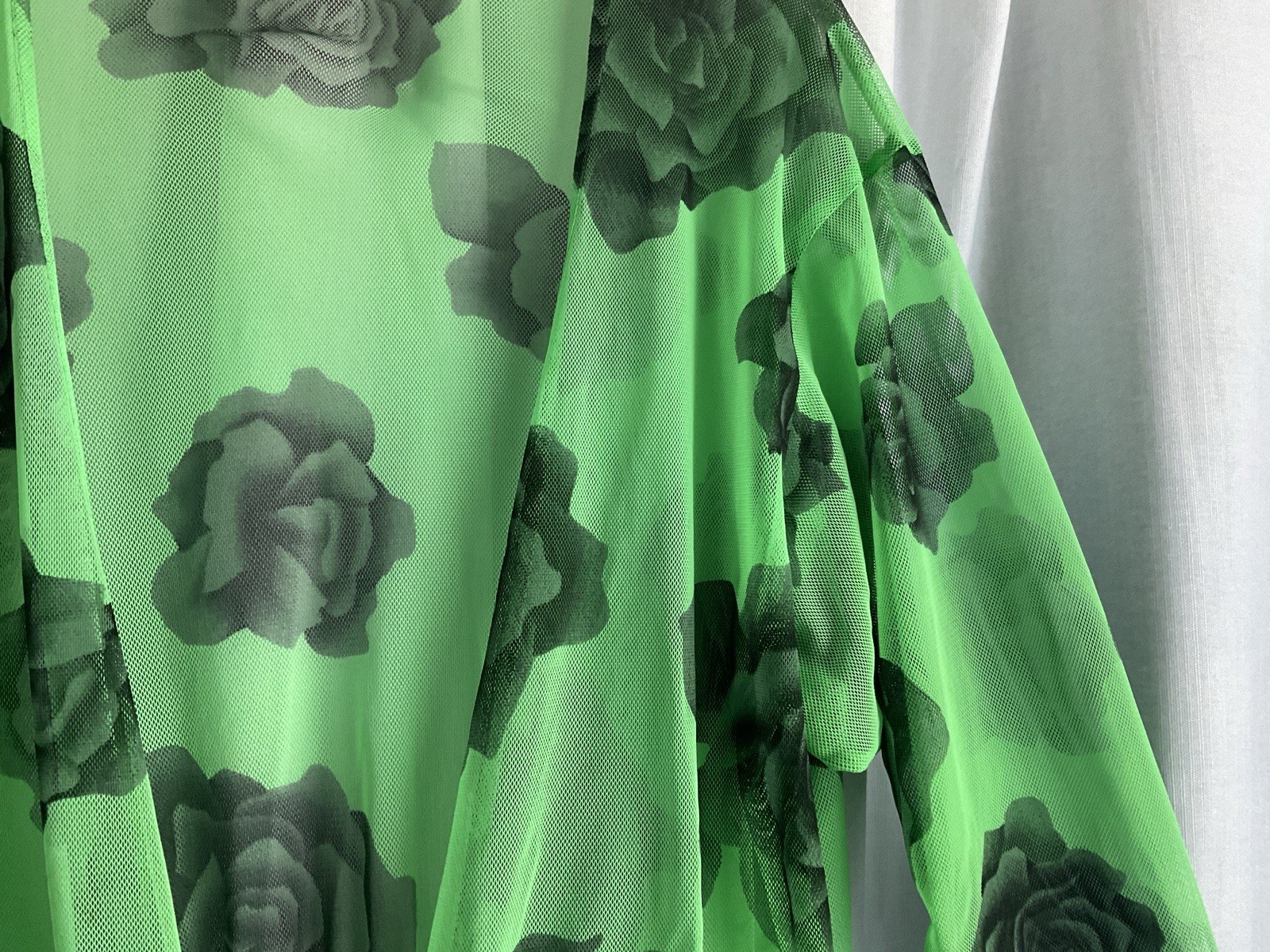 GOTTEX Vintage 80s Swim Coverup/ Kimono Floral Print Mesh Size M RARE!