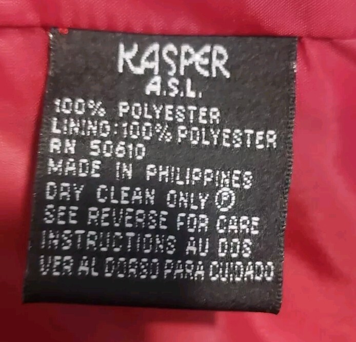 Kasper for ASL Vintage Pimento Red Blazer size 6 Shoulder Pads New NWT
