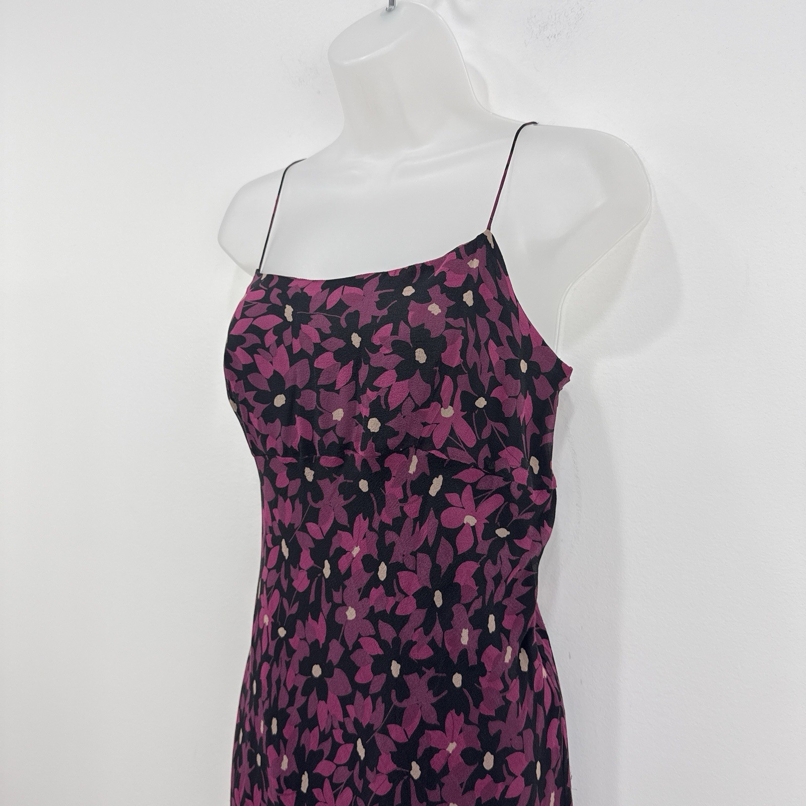 VTG 90s Y2K Ice 100% Silk Dress 12 Whimsigoth Fairy Grunge Asymmetric Babydoll