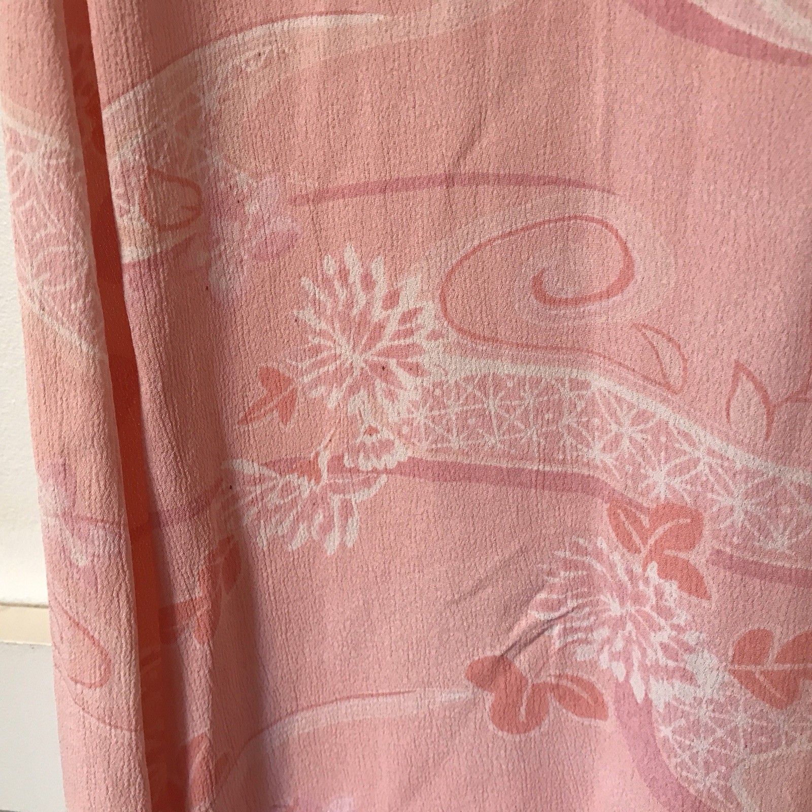 April Cornell Vintage Asian Inspired Pink Dress Size S 90s Garden Party Romantic