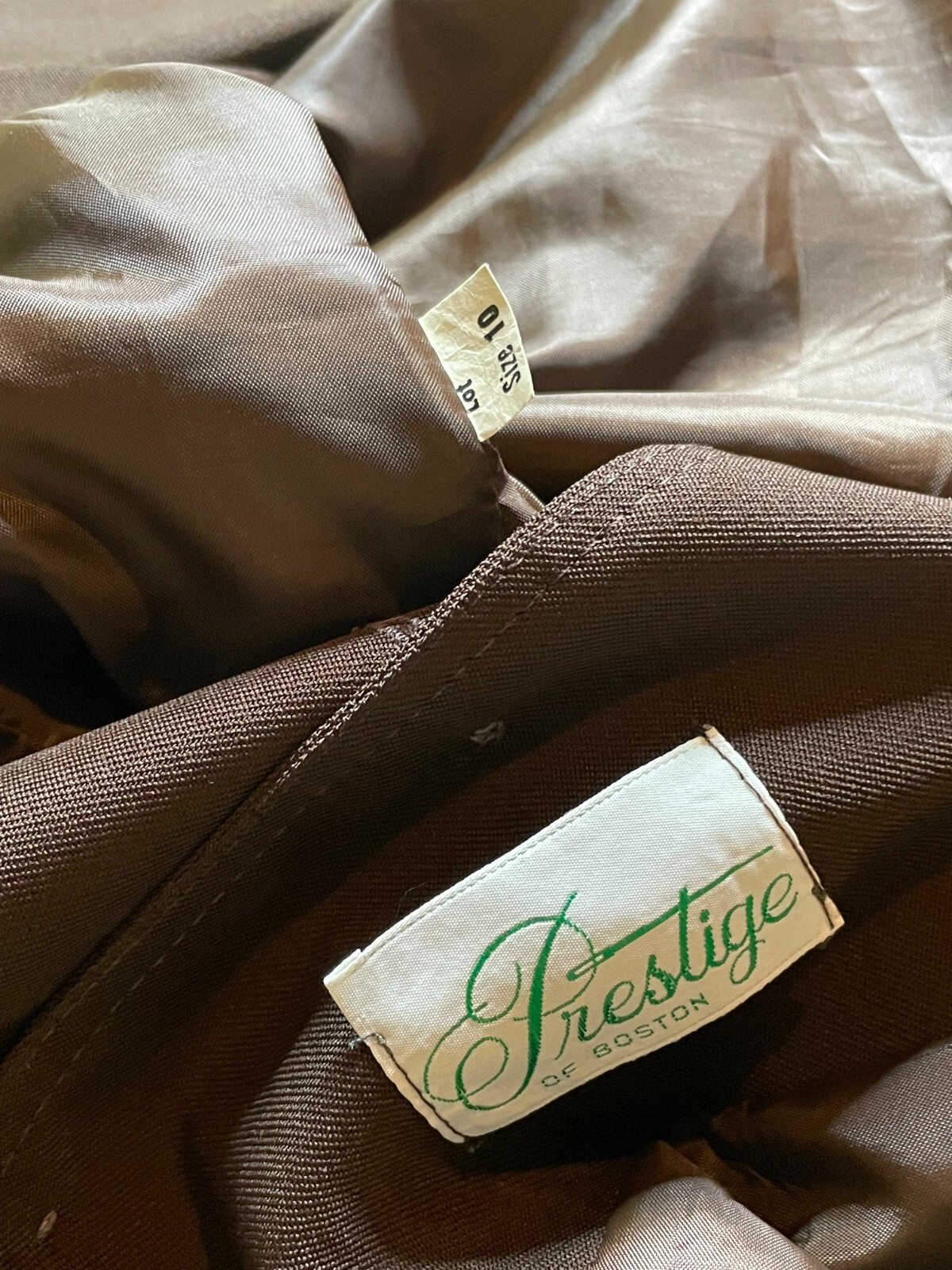 Vintage 70s Prestige of Boston Disco Hippy Notch Collar Brown Blazer Jacket S